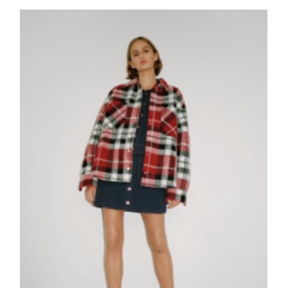 ZARA PLAID OVERSIZED SHIRT/JACKET